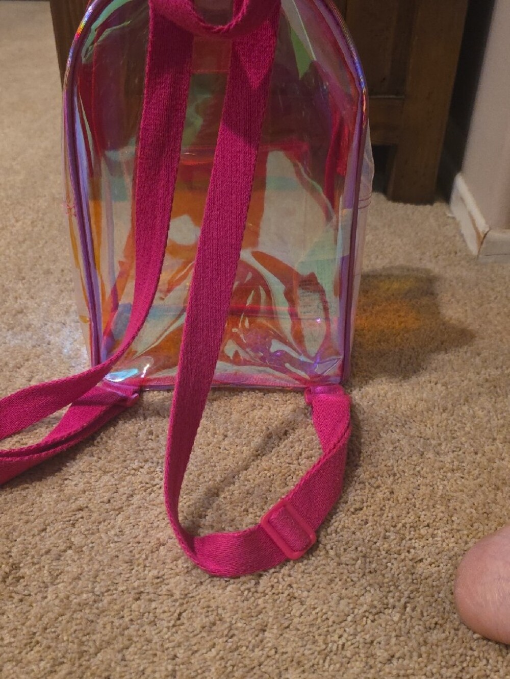 A&F Iridescent Clear Mini Backpack - Picture 7 of 9